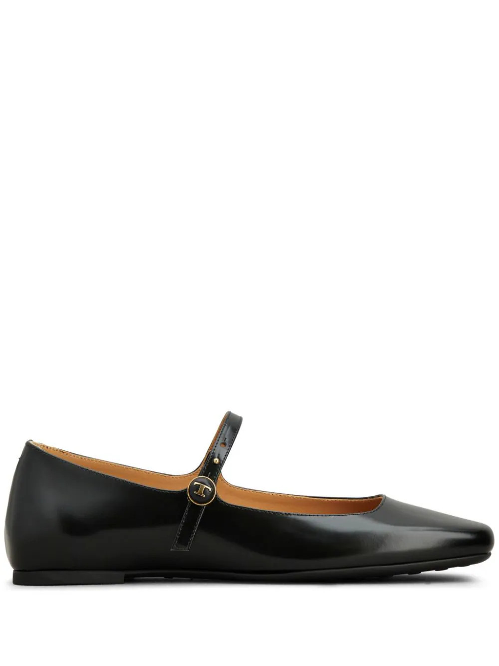 Tod's patent-leather ballerina shoes - Black | Farfetch Global