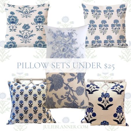 My favorite pillows under $25. #blueandwhite #hydrangea #founditonamazon

#LTKGiftGuide #LTKhome #LTKfindsunder50