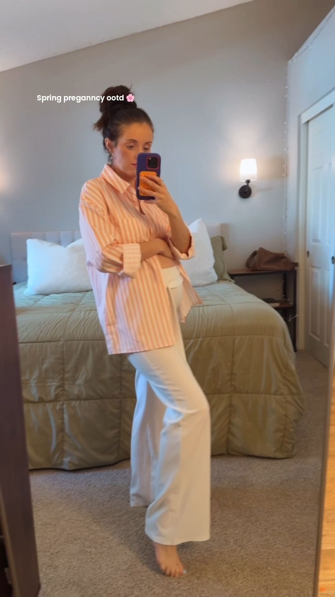 Comfy but girlie pregnancy ootd for spring time 🌸🐣🤍✨🐇💕

#springootd #springpregnancy #casualpregnancy 

#LTKmomlife #LTKSpringSale #LTKootd