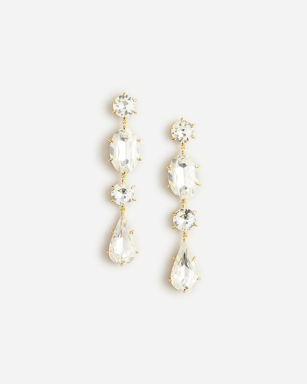 Linear crystal earrings | J. Crew US