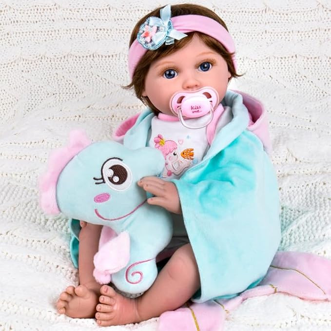 Aori Realistic Reborn Baby Doll- 22 inch Lifelike Newborn Vinyl Dolls Realistic Baby Girl with Me... | Amazon (US)