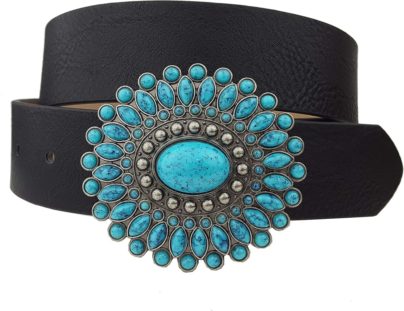 Western Turquoise Buckle with Vegan Belt. | Amazon (US)