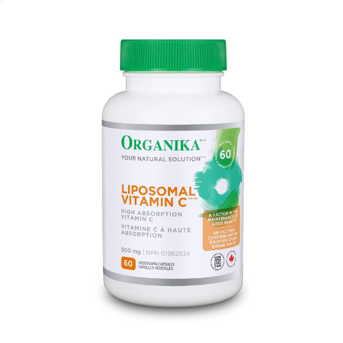 Organika Liposomal Vitamin C 500mg- High Absoprtion for Superior Bioavailability, Immunity- 60vca... | Amazon (CA)