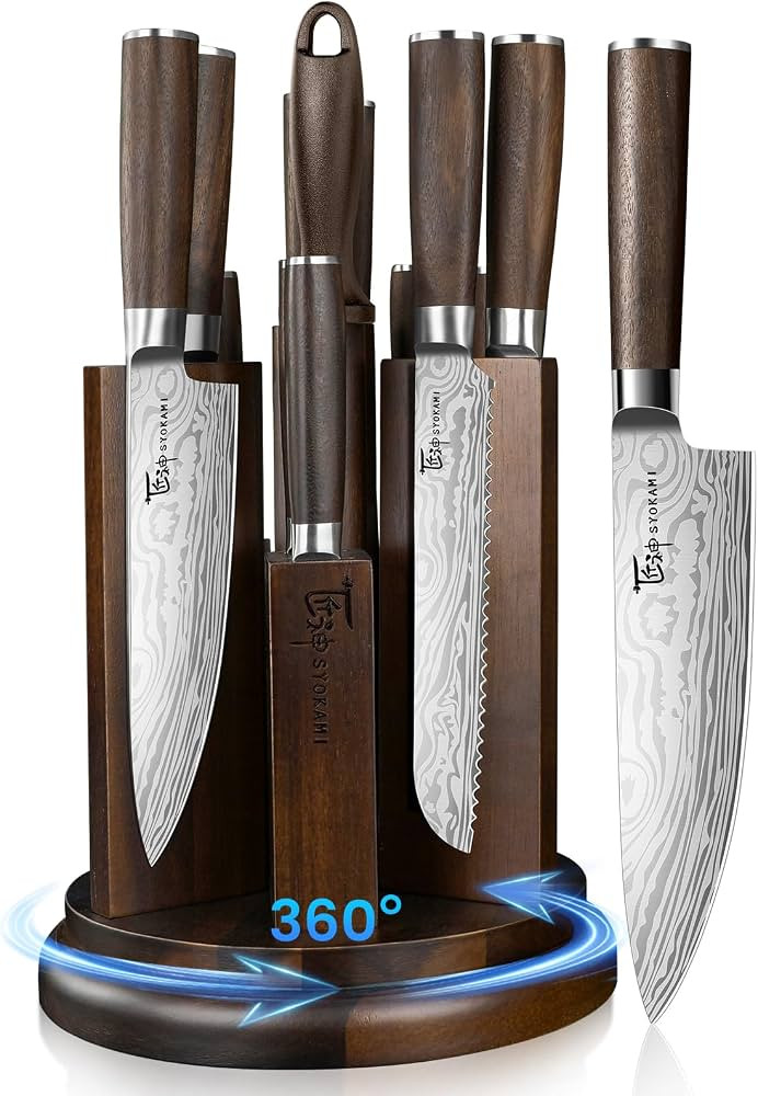 SYOKAMI 14-Piece Kitchen Knife Set with Magnetic Block, New for 2026 | Amazon (US)