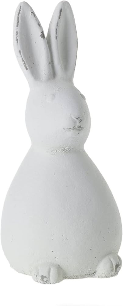 The Bridge Collection Rustic White Cement Rabbit Figurine | Amazon (US)