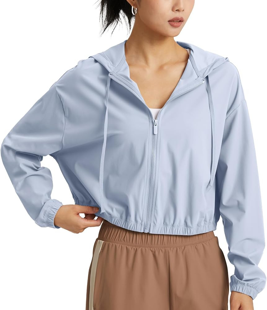 altiland Women's UPF 50+ Sun Protection Cropped Jackets Zip Up Cooling Shirt Athletic Workout Run... | Amazon (US)