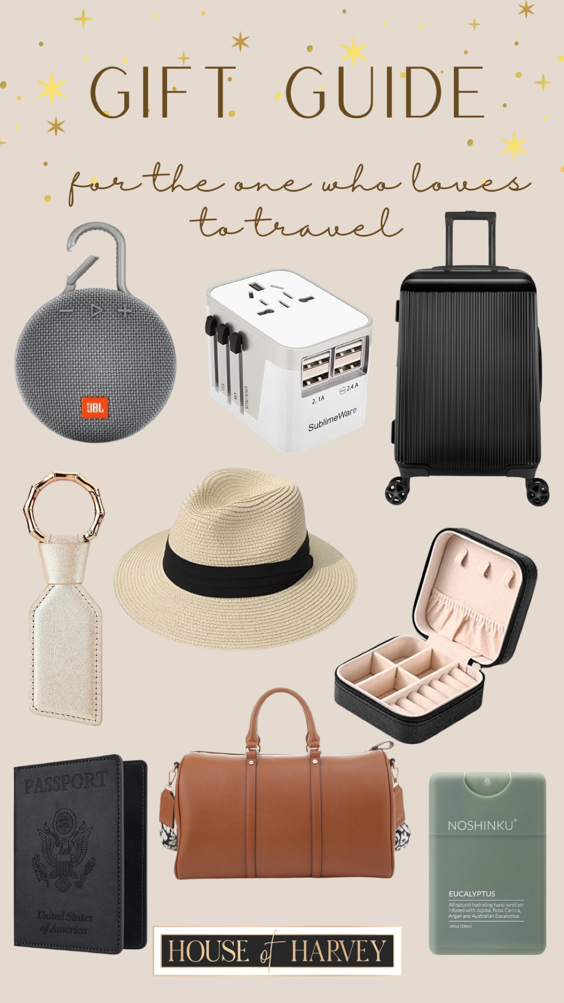 GIFT GUIDE
for the one who loves to travel! 

Holiday style, style tip, holiday, gifts, presents, travel lover, suitcase, speaker, hat, hat magnet, suitcase, jewelry case, adapter 

#LTKstyletip #LTKHoliday #LTKtravel