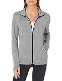 Amazon Essentials Women's Studio Terry Long-Sleeve Full-Zip Jacket, Grey Marl, X-Large | Amazon (US)