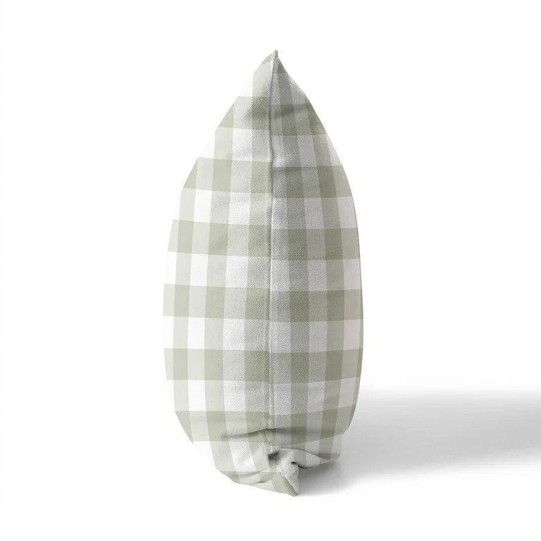 Proper Gingham Light Green Throw Pillow | Walmart (US)