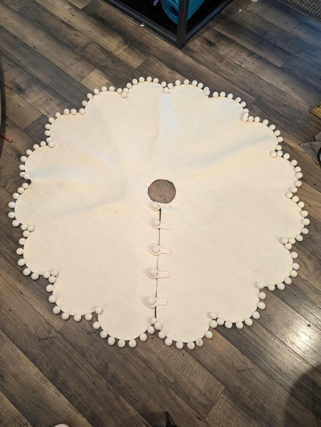 Wool felt Tree Skirt. Scalloped Tree Skirt. 54" diameter. | Etsy (US)