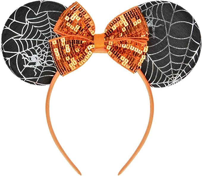 A Miaow Black Mouse Ears Headband MM Glitter Hair Hoop Women Butterfly Sequin Costum Hair Clasp P... | Amazon (US)