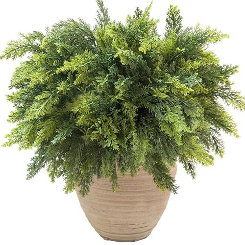 Orgrimmar 12 Pcs Christmas Real Touch Cedar Branches- 18" Artificial Christmas Fake Pine Picks Faux Greenery Stem,Ideal for DIY Crafts, Wreaths & Garland, Indoor/Outdoor Holiday Decor | Amazon (US)