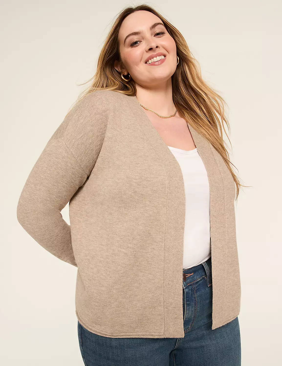 Long-Sleeve Open-Front Cardigan | LaneBryant | Lane Bryant (US)