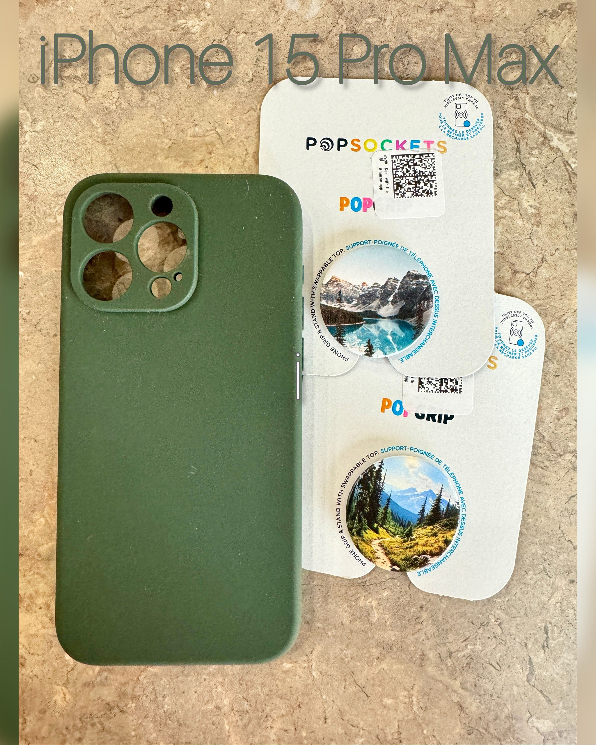 iPhone 15 Pro Max case and popsockets. The silicone case is almost identical to the $50 Apple case, but at a fraction of the price! Plus it comes with two glass screen protectors. Case color: Alpine Green  

#LTKhome #LTKfindsunder50