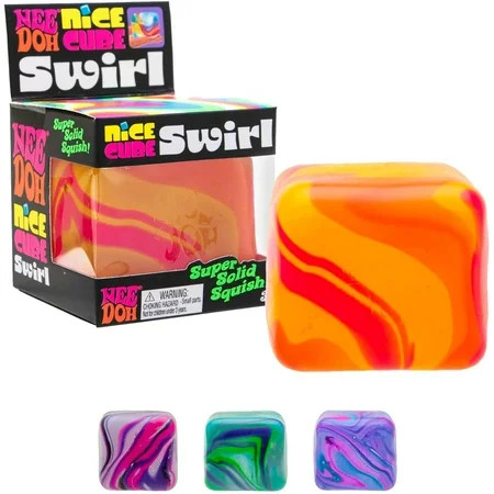 NeeDoh Swirl Nice Cube, Satisfying Square Shaped Sensory Toy, Colors May Vary, Children Ages 3+ | Walmart (US)