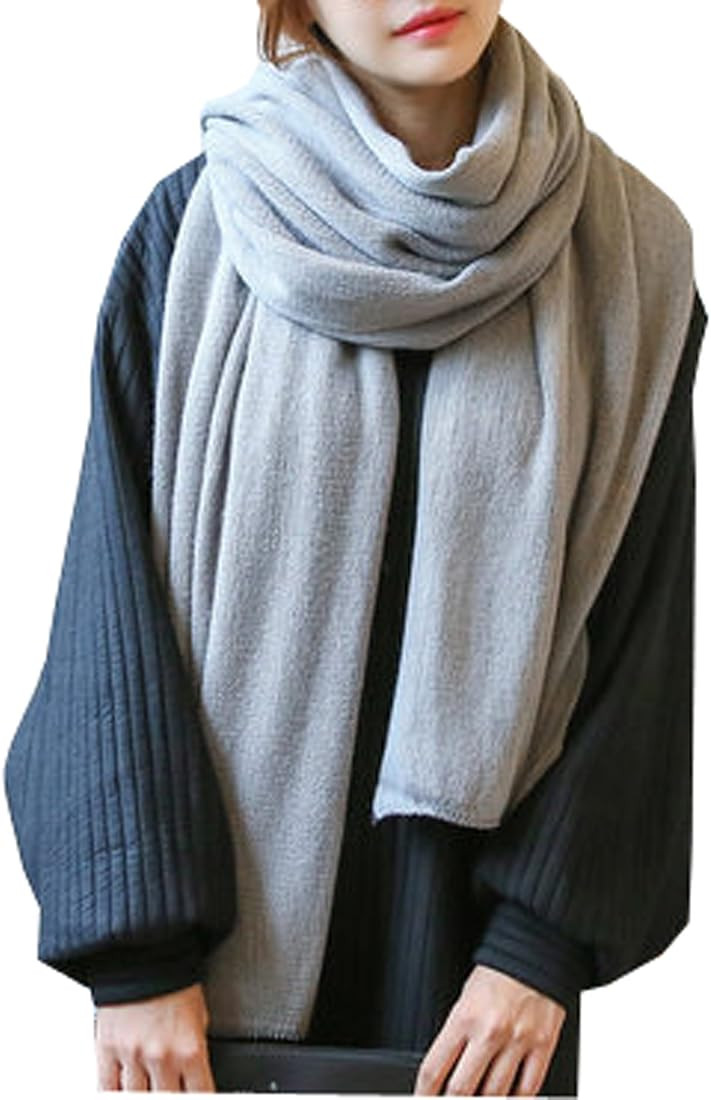 Wander Agio Womens Warm Winter Infinity Scarves Set Blanket Scarf Pure Color | Amazon (US)