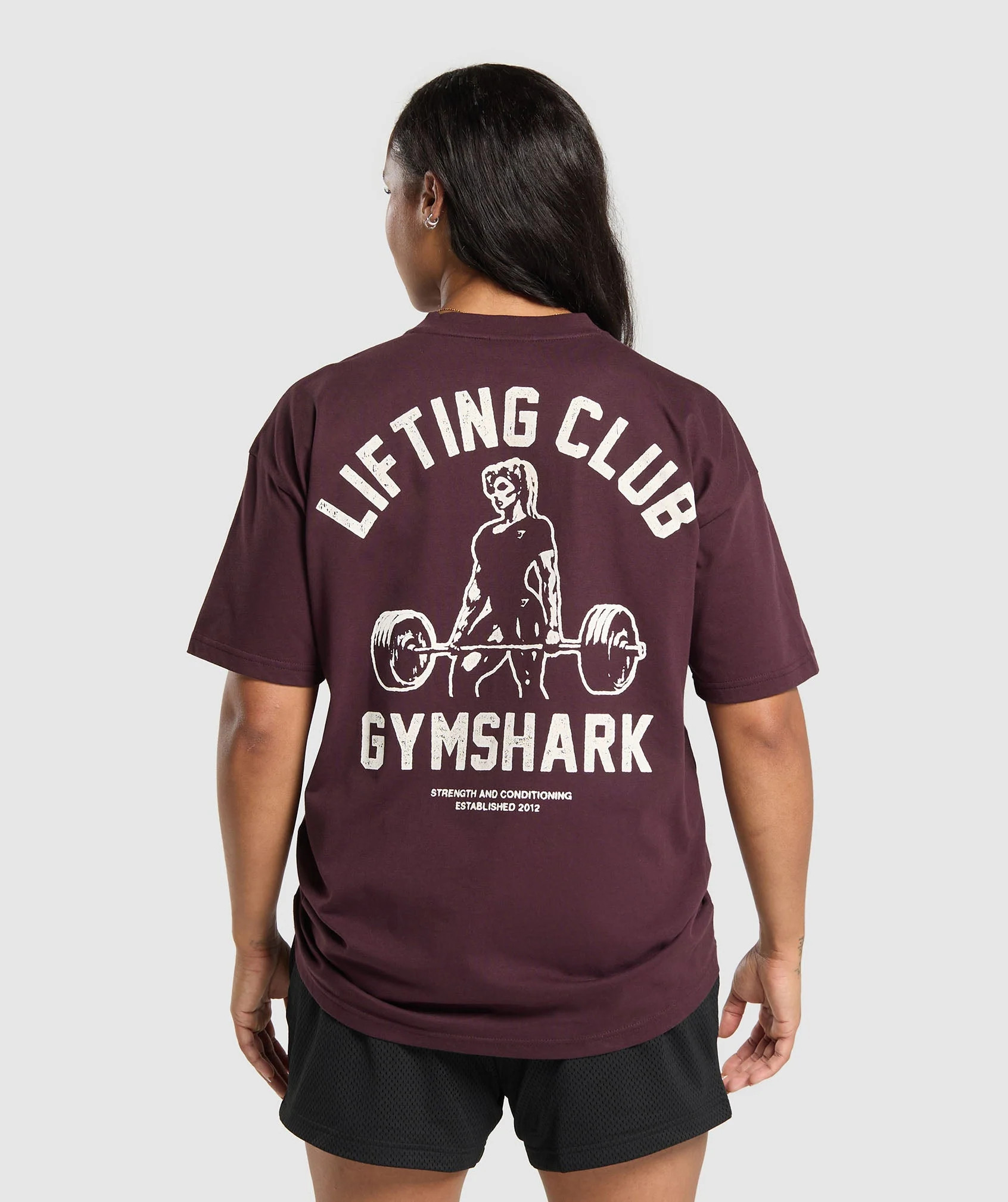Gymshark Lifting Club Graphic Oversized T-Shirt - Depth Purple | Gymshark US