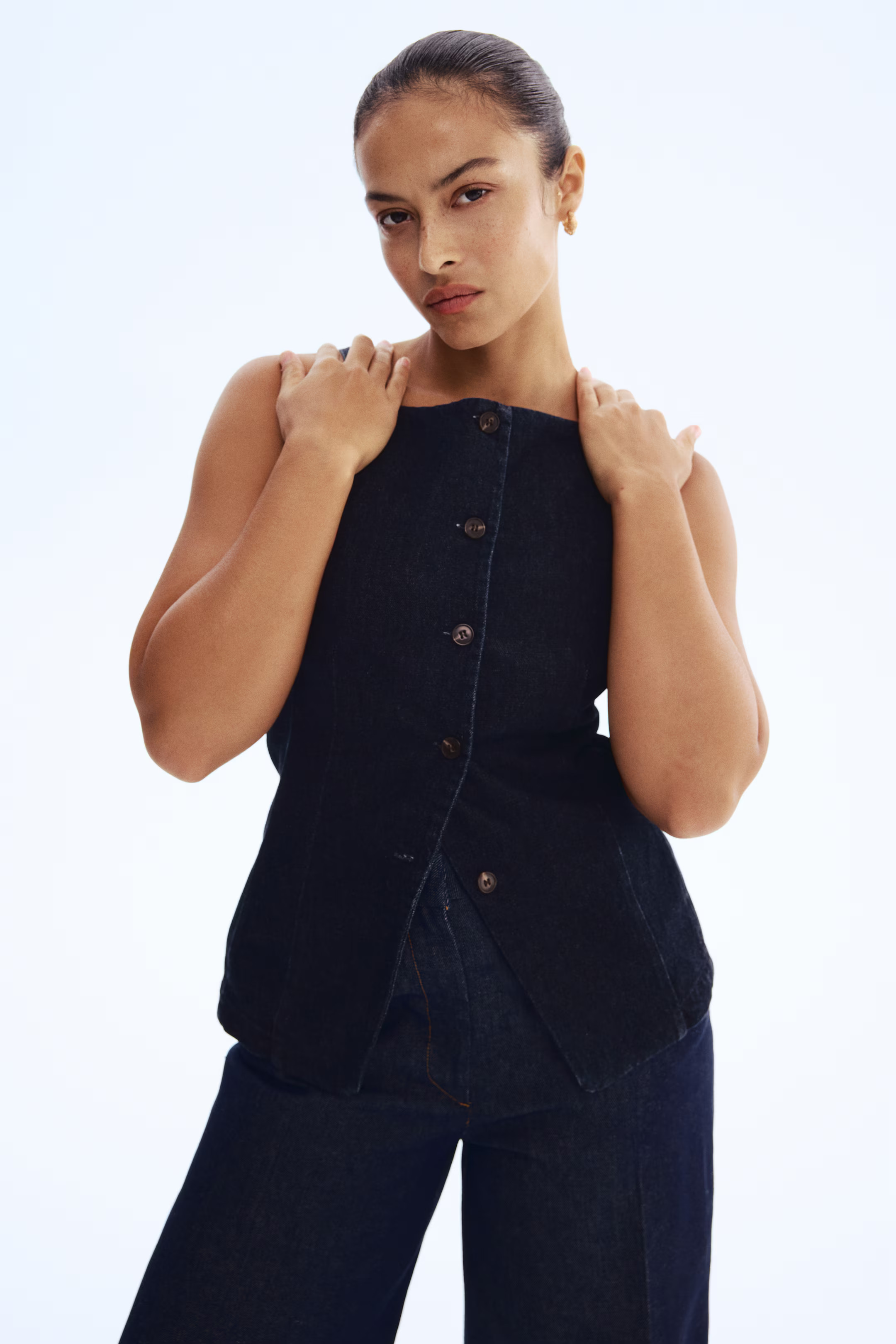 Tailored Denim Vest | H&M (US + CA)
