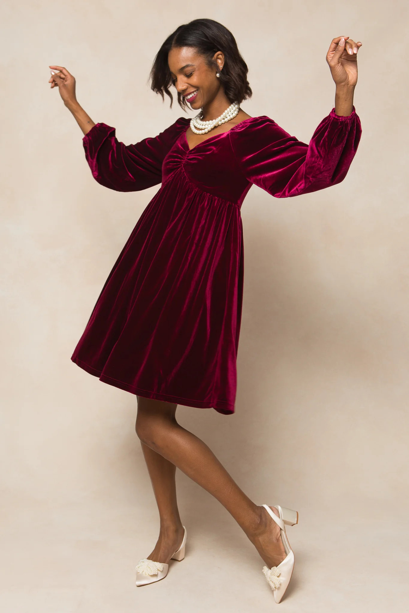 Jewel Dress in Wine | Ivy City Co