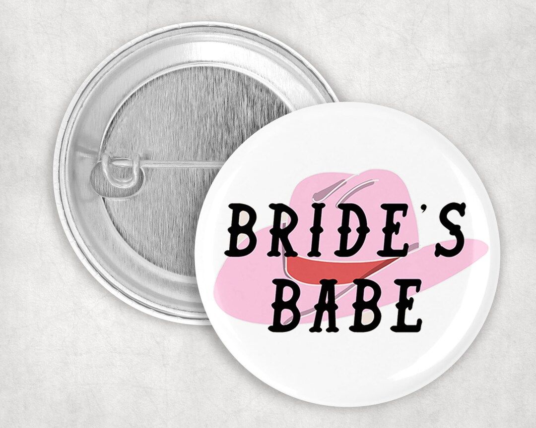 Bride Button Bachelorette Buttons Bridal Button Bach Party - Etsy | Etsy (US)
