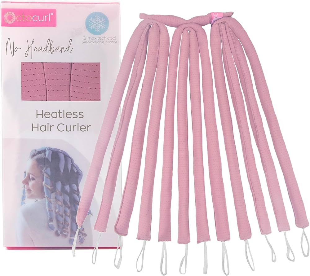 Octocurl No Headband Heatless Curlers for Medium to Thin Hair – Lightweight Curling System for ... | Amazon (US)