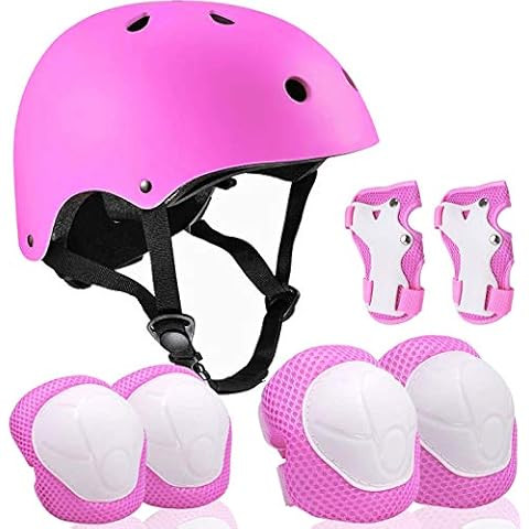 Adjustable Helmet for Youth Kids Toddler Boys Girls,Protective Gear with Elbow Knee Wrist Pads fo... | Amazon (US)