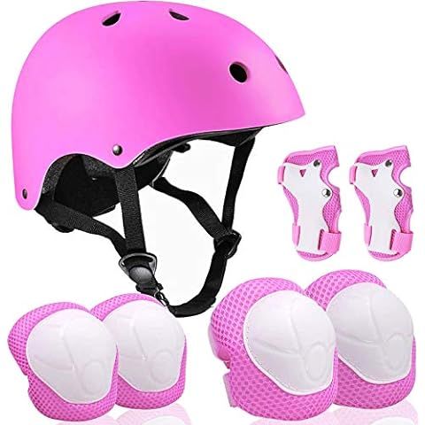 Adjustable Helmet for Youth Kids Toddler Boys Girls,Protective Gear with Elbow Knee Wrist Pads fo... | Amazon (US)