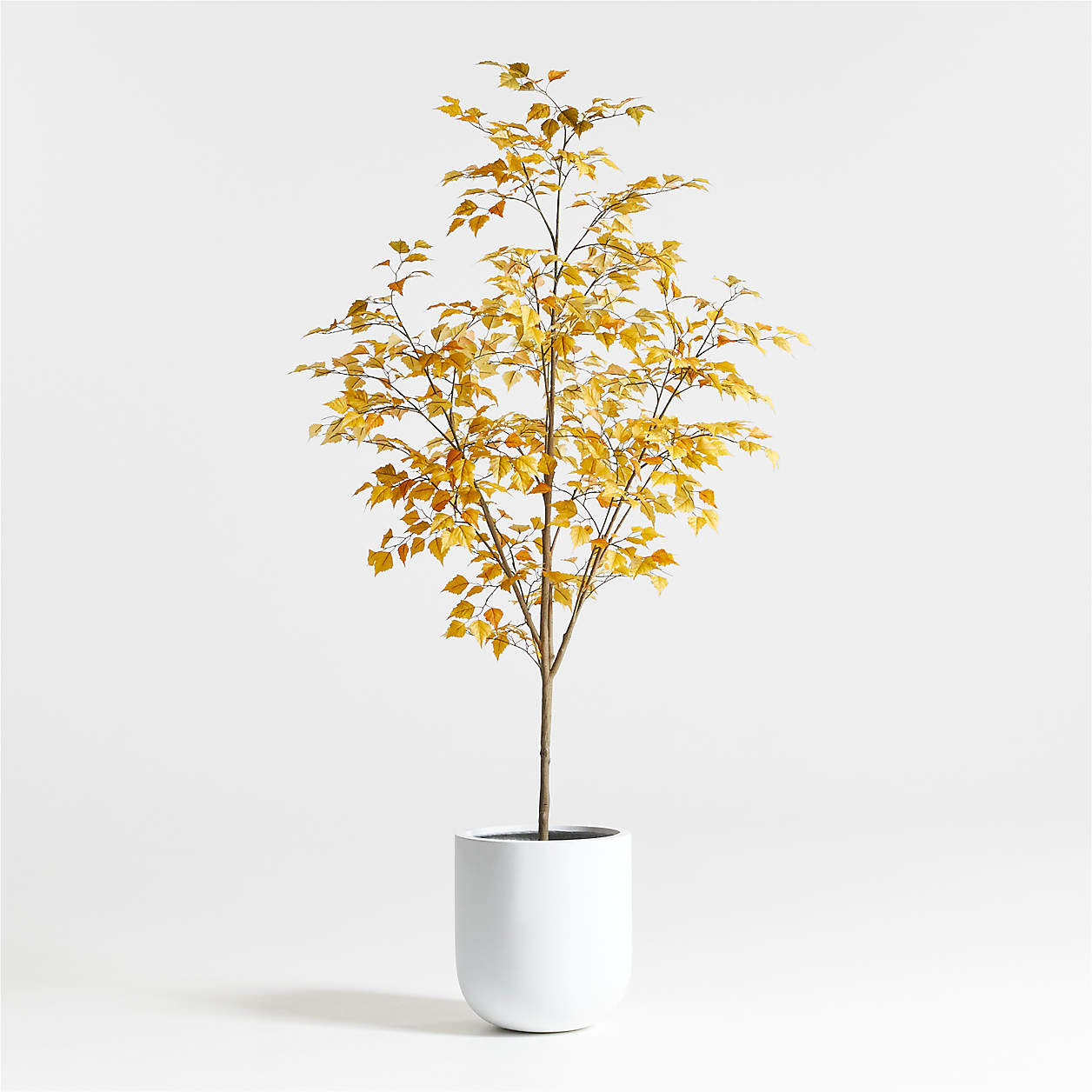 Potted Golden Leaf Artificial Fall Tree 7' + Reviews | Crate & Barrel | Crate & Barrel