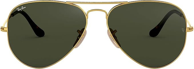 Amazon.com: Ray-Ban Rb3025 Classic Aviator Sunglasses, Shiny Gold/G-15 Green, 58 mm : RAYBAN: Clo... | Amazon (US)