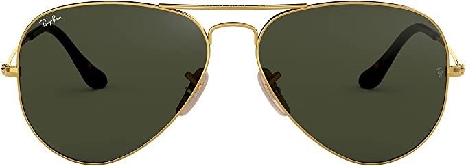 Amazon.com: Ray-Ban Rb3025 Classic Aviator Sunglasses, Shiny Gold/G-15 Green, 58 mm : RAYBAN: Clo... | Amazon (US)