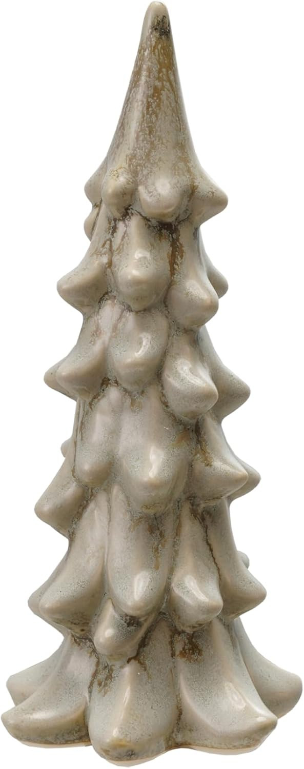 Creative Co-Op Stoneware Tree Figurine with Reactive Glaze, Light Green | Amazon (US)