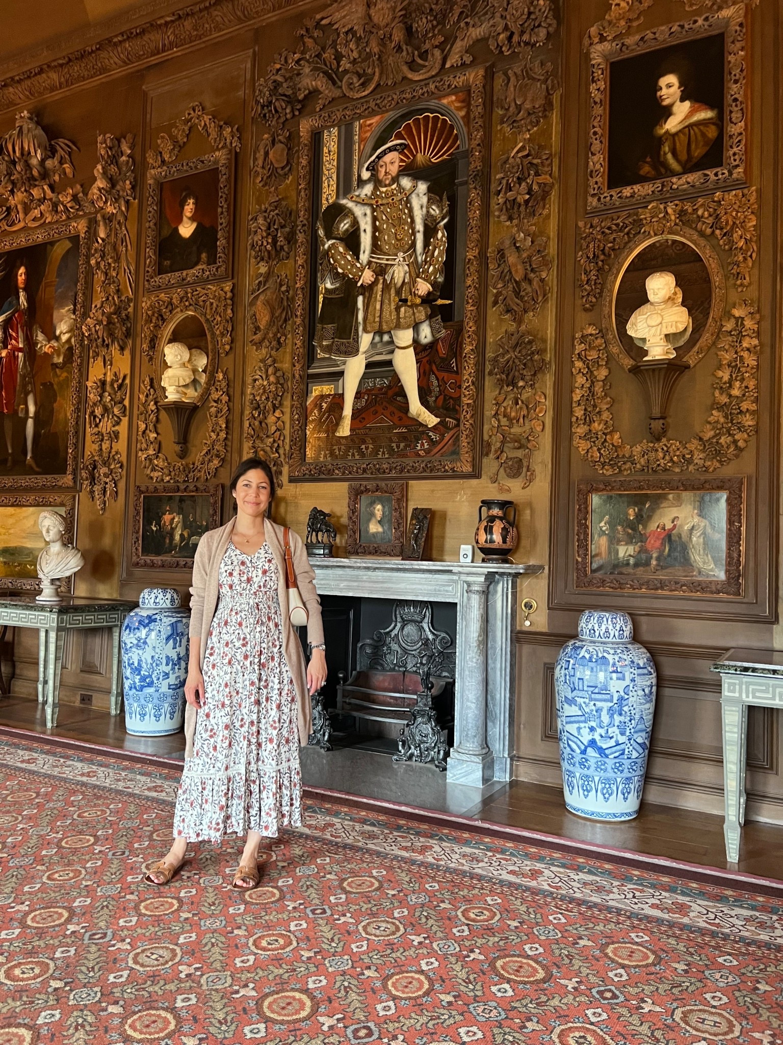 I had the delight of exploring Petworth House, an extraordinary English estate filled with centuries of fine art, ornate carvings, and captivating history. Wandering through rooms graced by the likes of Turner and Van Dyck called for an outfit that was both refined and comfortable… and this one struck just the right note.

🌸 Dress: Treasure & Bond Floral Dress My go-to for effortless style. The soft floral print and tiered silhouette felt right at home among the tapestries and portraits. Chic, yet casual enough for a day of exploration.

🧥 Cardigan: Quince Mongolian Cashmere Duster Cardigan  With the cooler weather inside this historic home, I was grateful for this cozy yet elegant layer. It added warmth and a touch of softness that complemented the atmosphere beautifully.

👡 Shoes: M. Gemi Mafalda Sandals  These are truly walking shoes in disguise! Perfect for touring the estate without sacrificing style.

👜 Bag: Dooney & Bourke Pebble Leather Turnlock Hobo Once again, this classic bag came through roomy, structured, and practical for carrying everything I needed on a full day out.

This look reminded me how much I value clothing that blends beauty and function pieces that help us feel like ourselves, even in grand and unfamiliar places.

What’s your favorite outfit to wear when visiting a museum or historic site? Let me know below, I love hearing your thoughtful choices! 

#DailyConnoisseurStyle #PetworthHouse #HistoricElegance #LTKTravel #ClassicStyle #EffortlessChic 

#LTKTravel #LTKSeasonal #LTKOver40