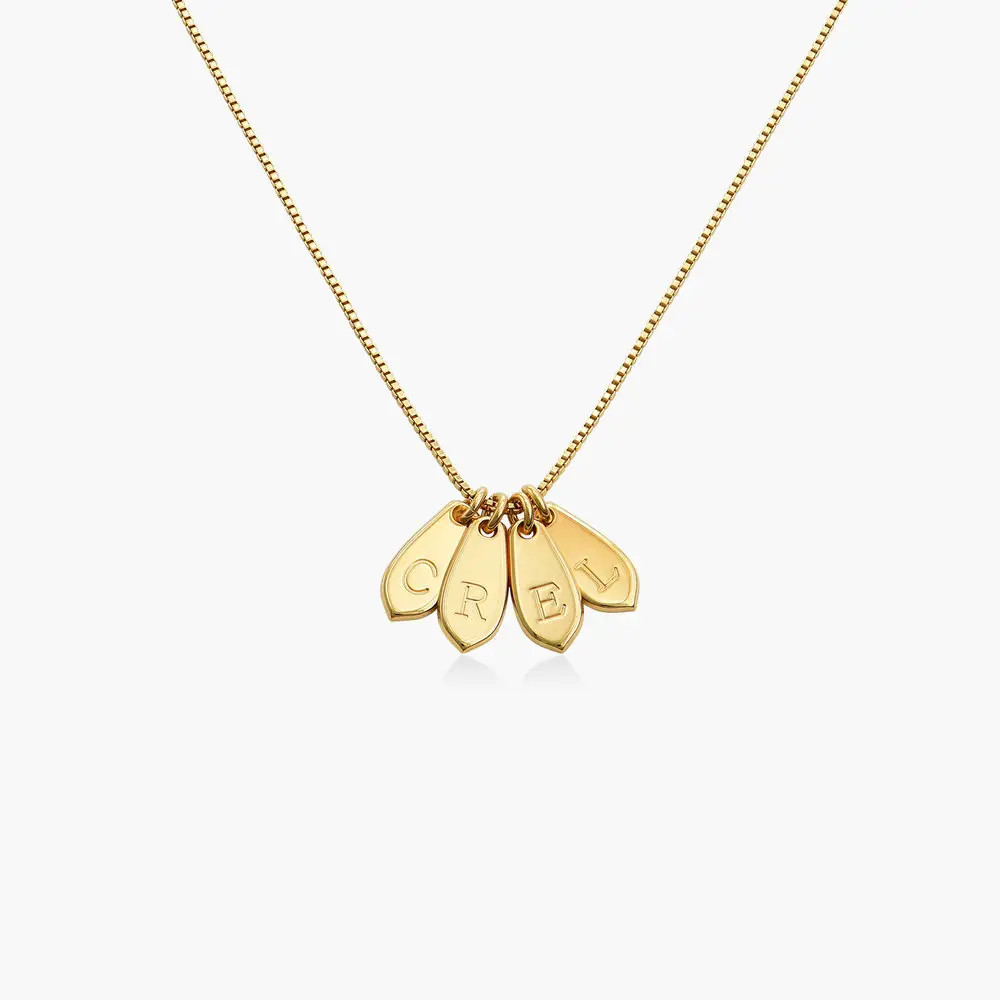 Willow Drop Initial Necklace - Gold Vermeil | Oak & Luna (US)