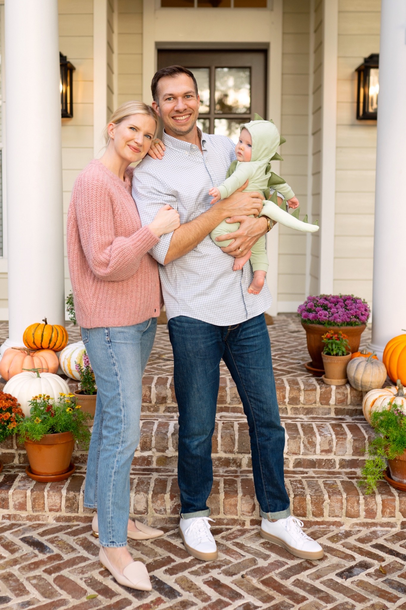 The coziest pink sweater and favorite denim. 

#LTKHalloween #LTKbaby #LTKSeasonal