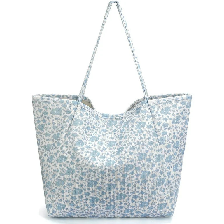 Gocvo Corduroy Tote Bag, Extra Large Tote Bag for Women, Soft and Lightweight Lady Handbags for T... | Walmart (US)