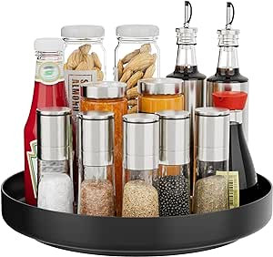 Ovicar Lazy Susan Turntable Organizer - 11 inch Rotating Spice Rack Metal Lazy Susan for Cabinet ... | Amazon (US)