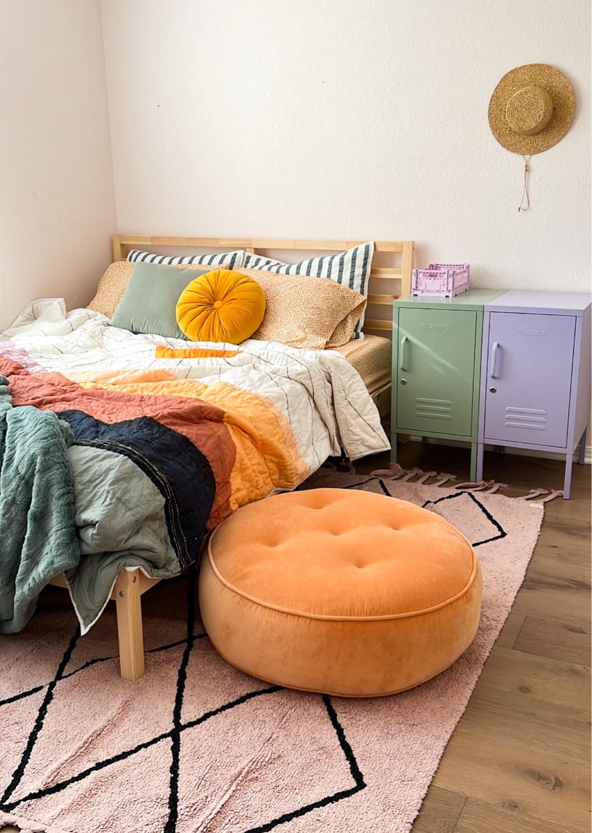 Kiddo room inspo! 
Lockers are from Mustard Made
Kids room, colorful room, colorful space. Organic bedding, crate and barrel, lockers, kids bedding 

#LTKkids #LTKhome