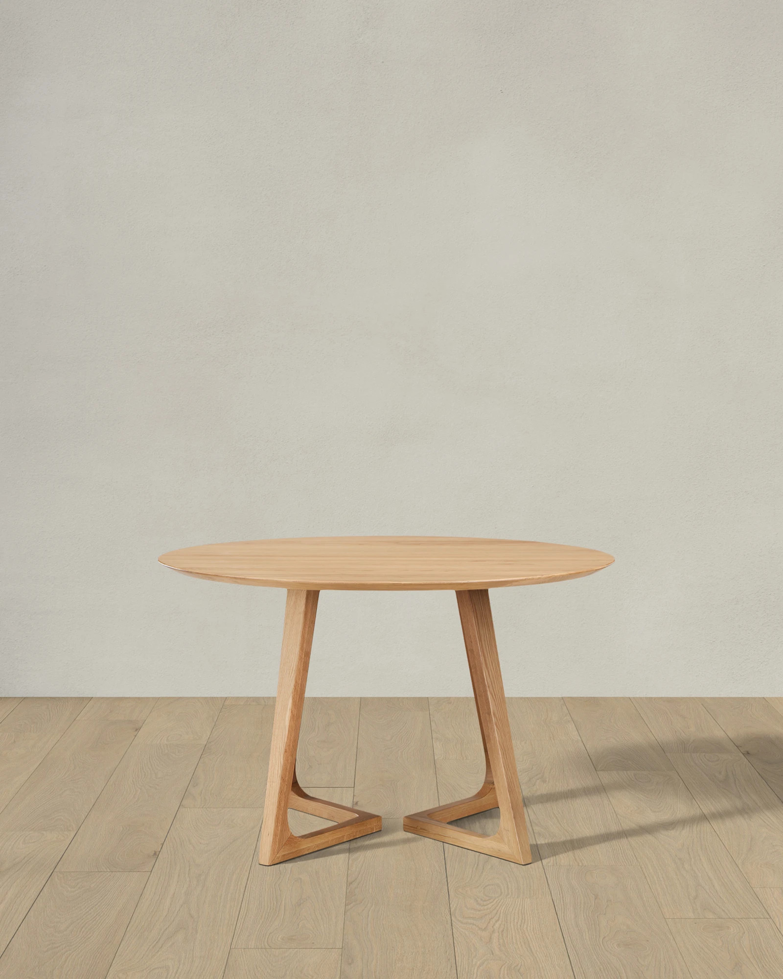 Quince White Label | Solid Wood Midcentury Round Dining Table in Natural Oak | Quince