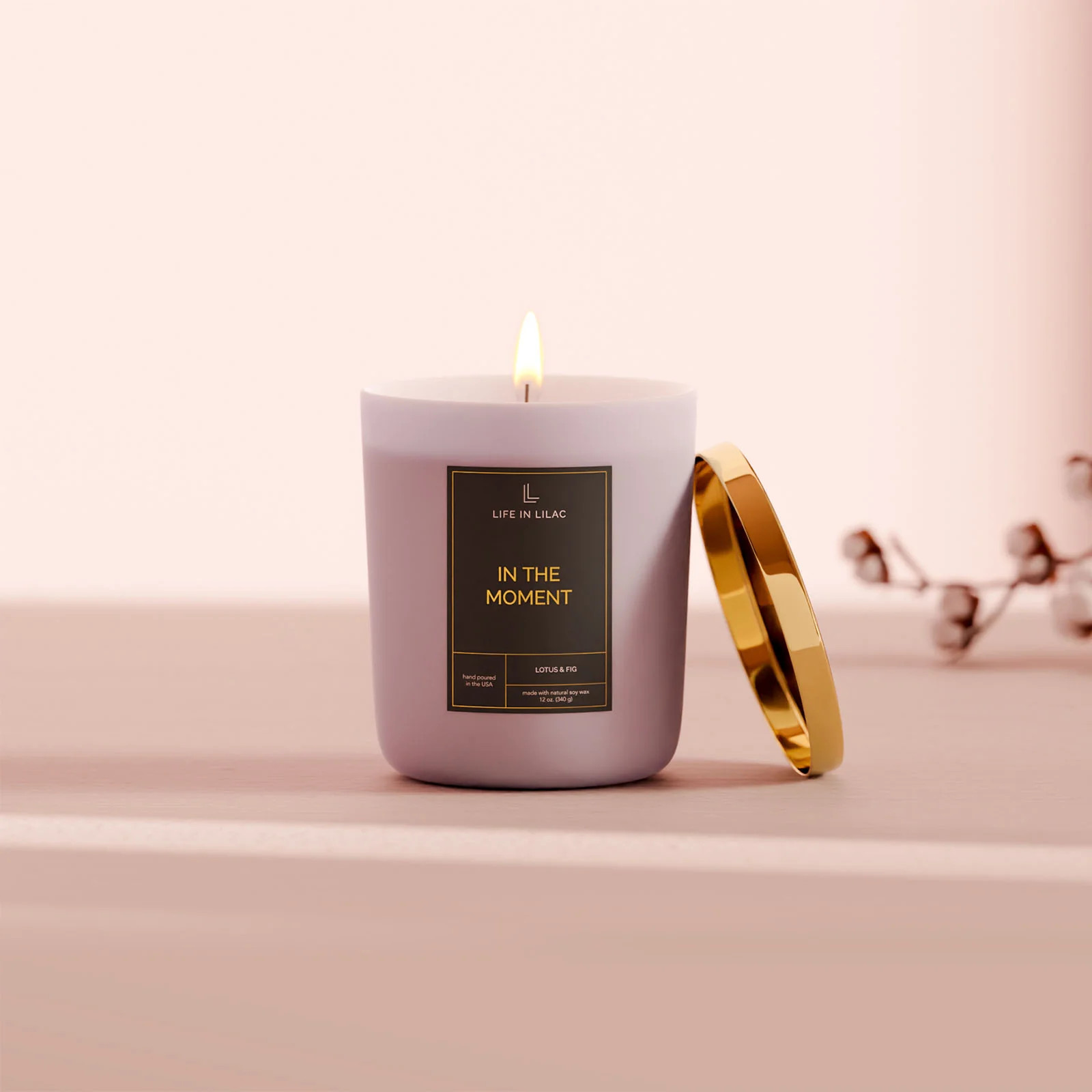 In The Moment Candle | Life In Lilac