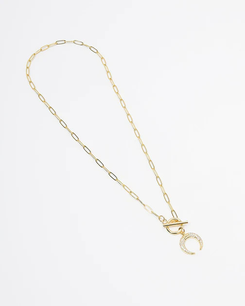 Enola Crescent Horn Necklace - Gold - FINAL SALE | VICI