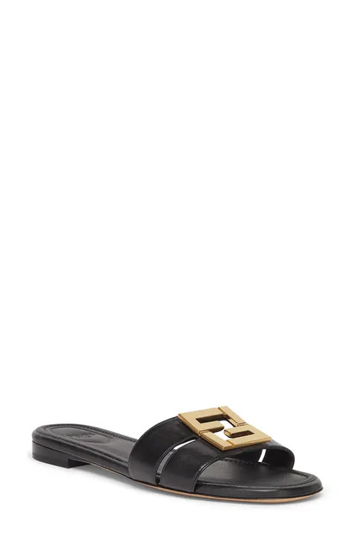 Fendi FFold Slide Sandal in F0Qa1 Nero at Nordstrom, Size 11Us | Nordstrom