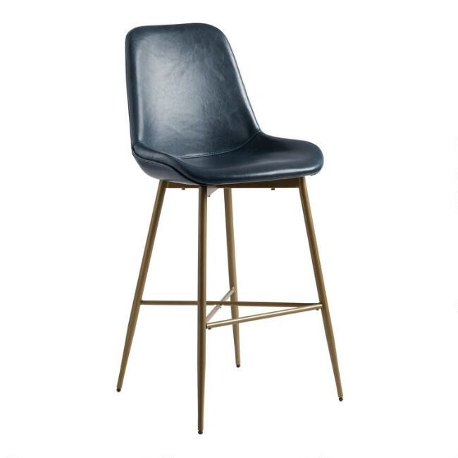 Bi Cast Leather Molded Tyler Barstool | World Market