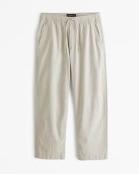 Baggy Linen-Blend Pull-On Pant | Abercrombie & Fitch (US)