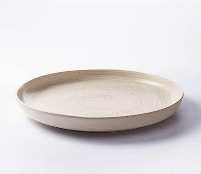 15" Stoneware Round Serving Platter Cream - Threshold designed with Studio McGee | Amazon (US)