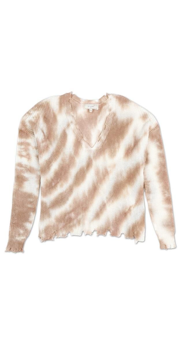 Juniors Tie-Dye Cable Knit Sweater - Taupe-Taupe-2293027197723   | Burkes Outlet | bealls