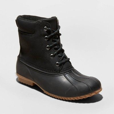 Women's Amaya Faux Leather Duck Fashion Boots - Universal Thread™ | Target