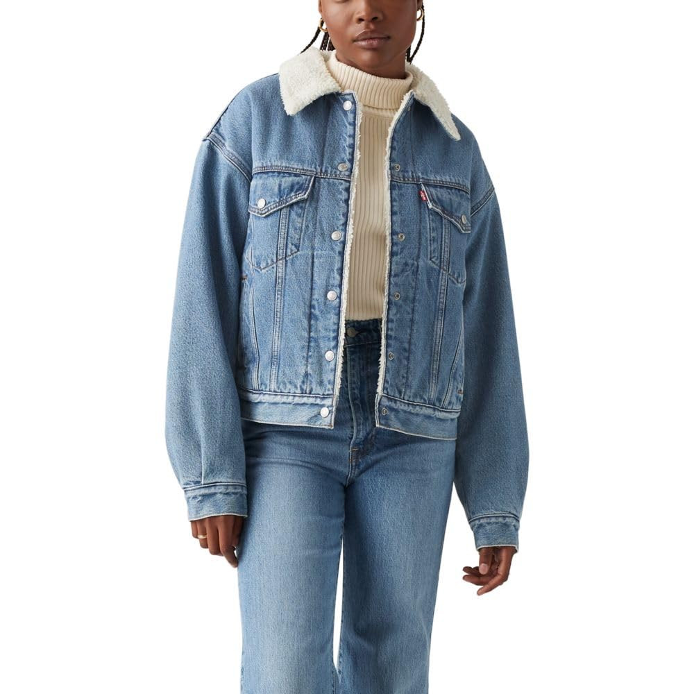 Levi's Womens 90s Sherpa Trucker Jacket (Standard and Plus) | Amazon (US)