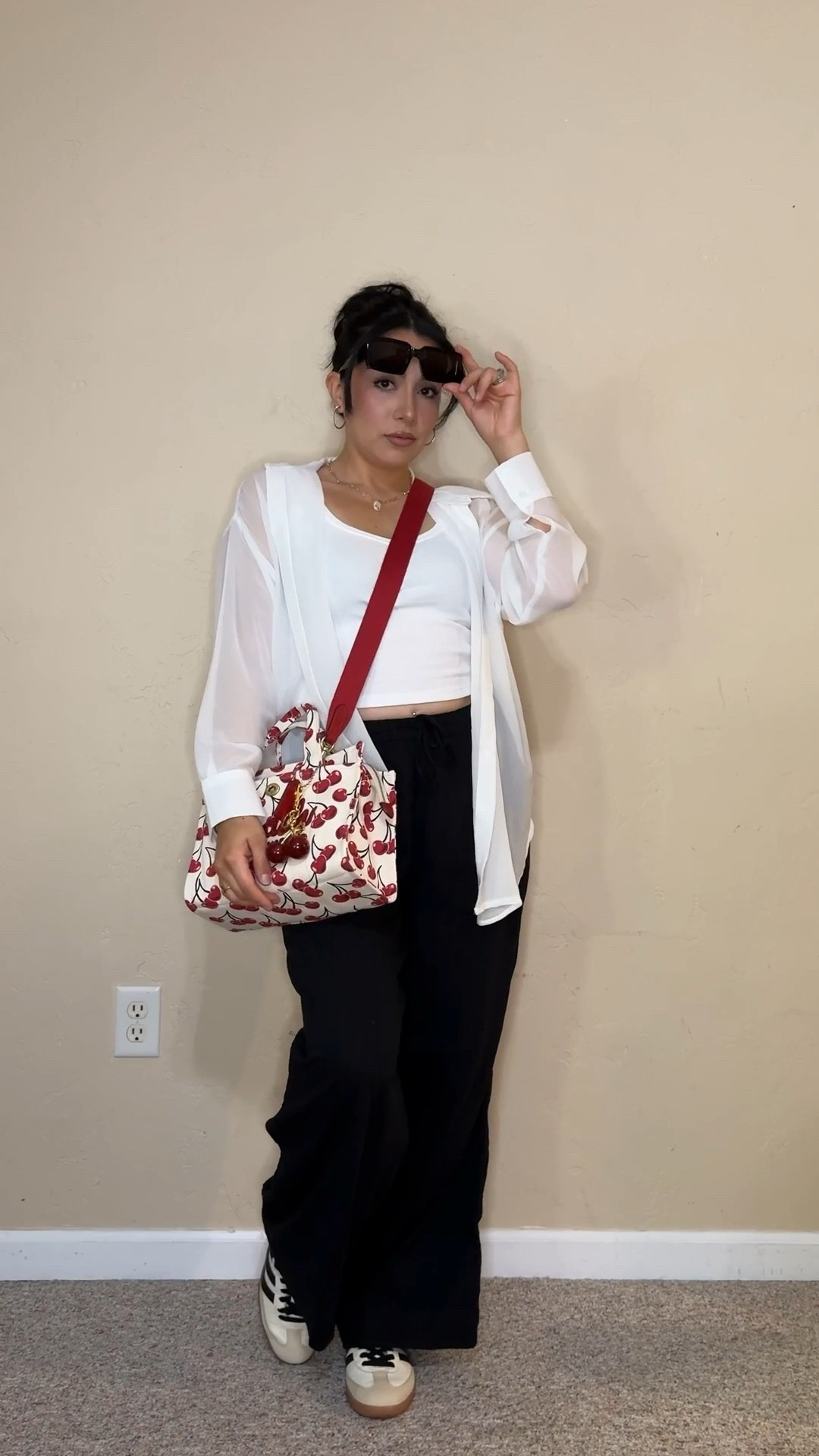 Cute & comfy outfit for brunch with my girls 🍒🌸🍹 I recommend sizing down half a size for the Sambas. They run a little big. 
#LTKItBag, Casual Outfit, Linen Pants, Coach Tote

#LTKU #LTKStyleTip #LTKShoeCrush
