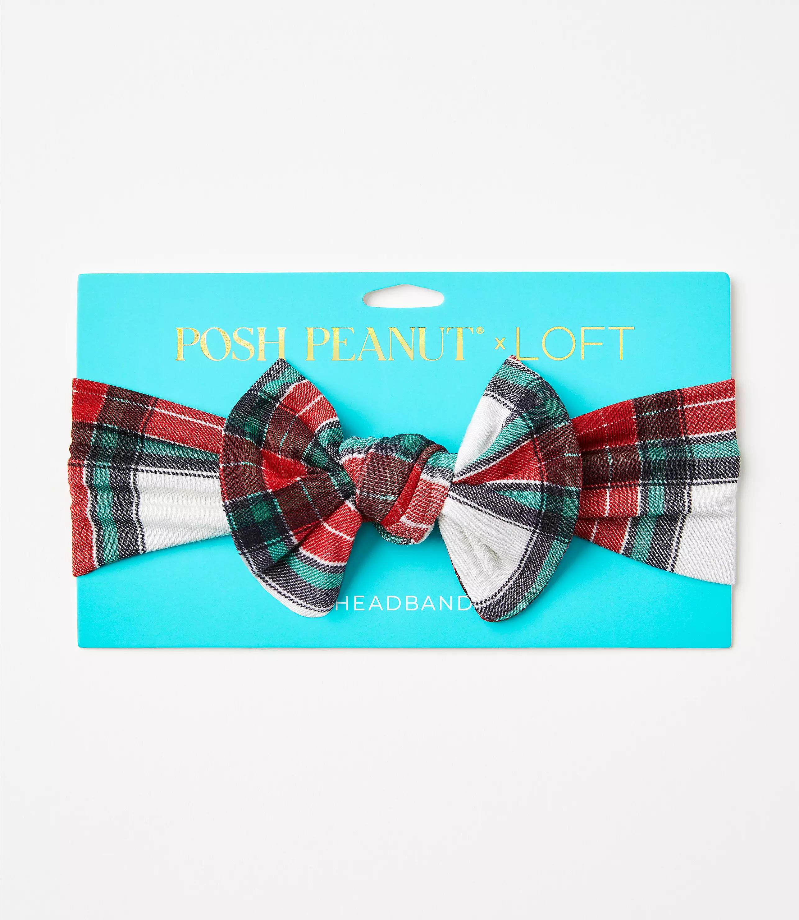 Posh Peanut Plaid Infant Headwrap | LOFT