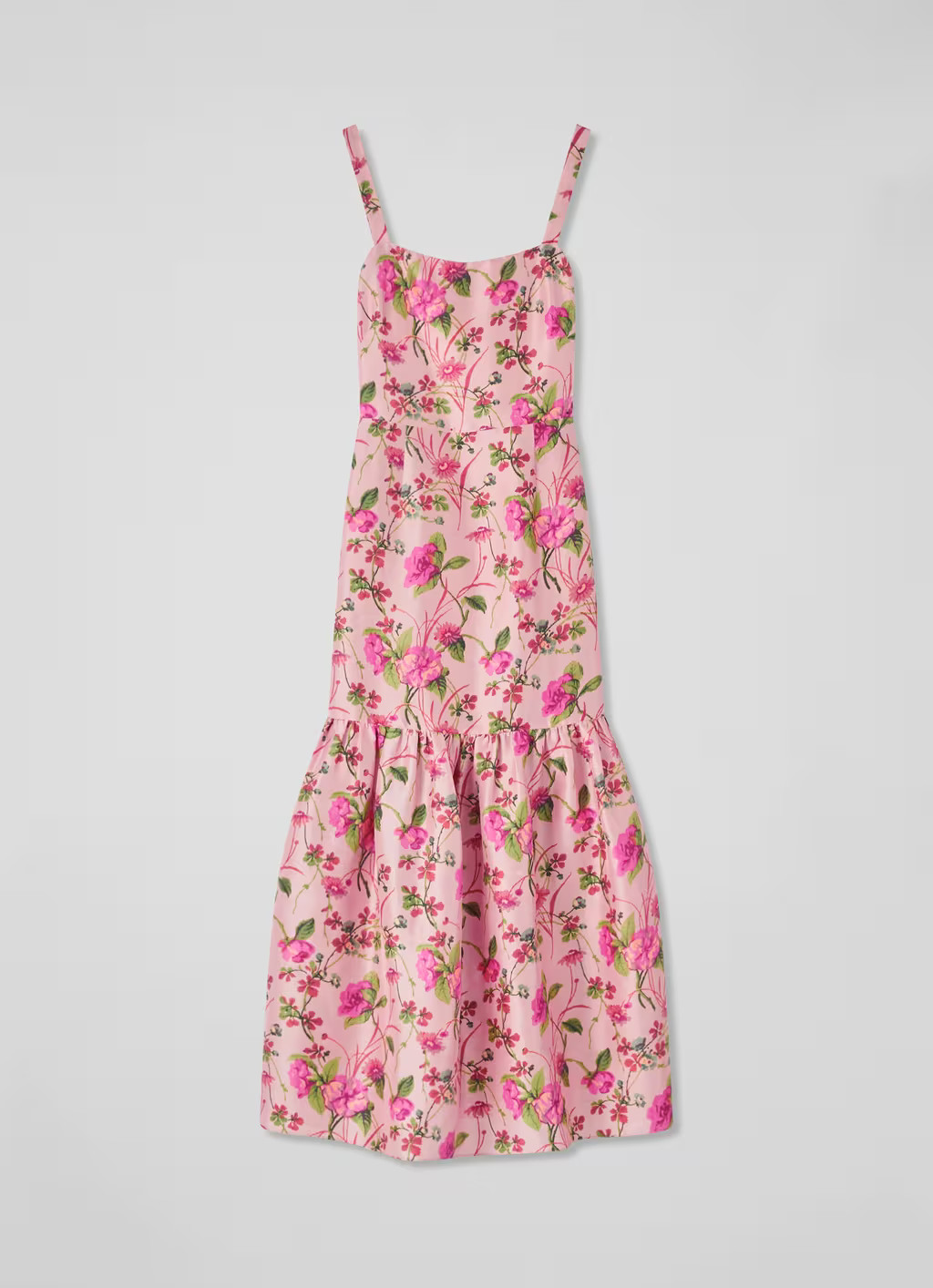 Essie Pink Chine Floral Print Raw Silk Dress | L.K. Bennett (UK)